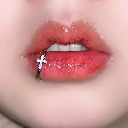 Titanium Steel C-Shaped Lip Ring Holeless False Lip Nail Hip-Hop Punk Piercing Ornament Piercing Fake Fake Septum Piercing 2024