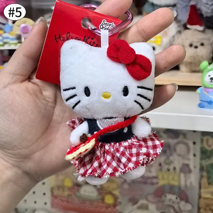 Sanrio Hello Kitty Keychain Cute Cartoon Bag Pendant Plush Doll Charms Car Key Ring Backpack Accessories Women Girl Gifts