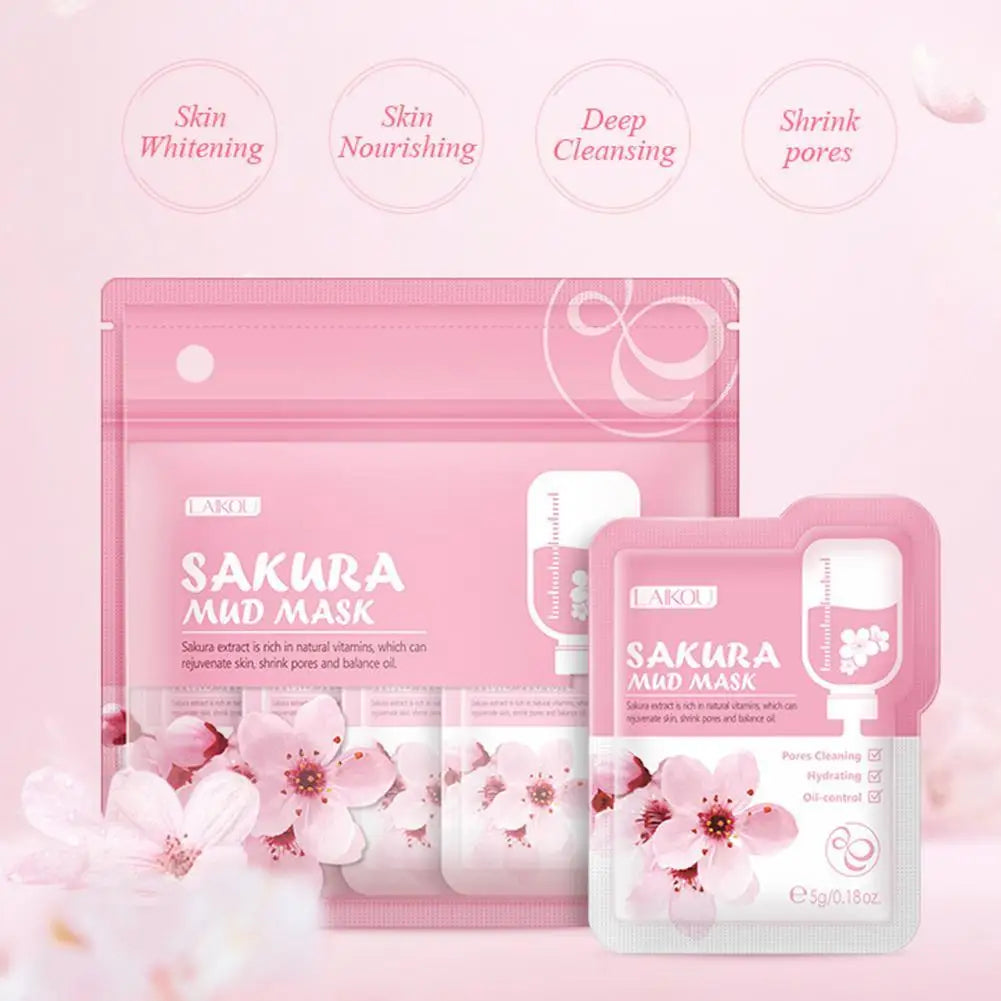 Sakura Skin Care Set Face Cream Serum Toner Facial Cleanser Sunscreen Eye Cream Face Skin Care Set Product Gift Daily Skin Care