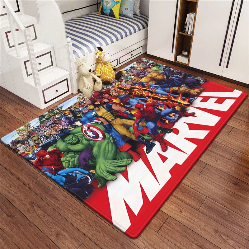 Marvel Series Customizable Carpets for Home Decor - Ideal for Bedrooms Living Rooms Sofas Camping Picnics Children's Rooms