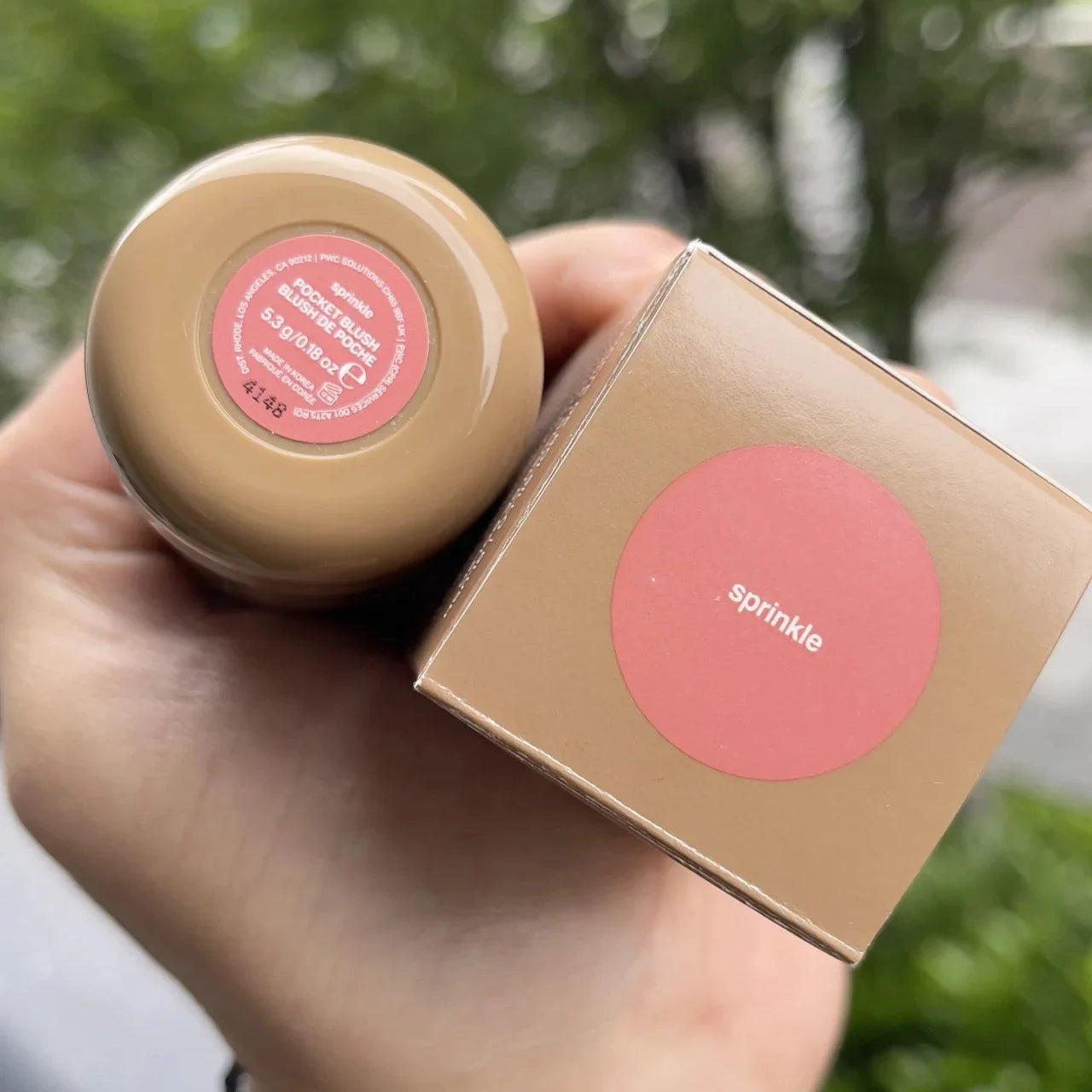 RHODE Pocket Blush Stick Lip Gloss And Cheek Hydrating Stick Natural Rouge Powder Blush Cream Lipstick Cheek Easy To Apply Color
