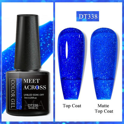 7ml Red Series Cat Magnetic Gel Nail Polish Sparkle Glitter Semi Permanent Nail Art UV Gel Varnish Manicure For Valentines Nails