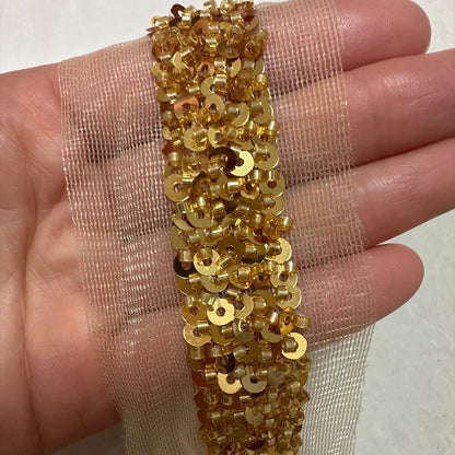 90cm Pearl Beaded Lace Trim Ribbon Garment Decoration Applique Trimming Gold Sequin Tape DIY Sewing Fabric Material Accessories