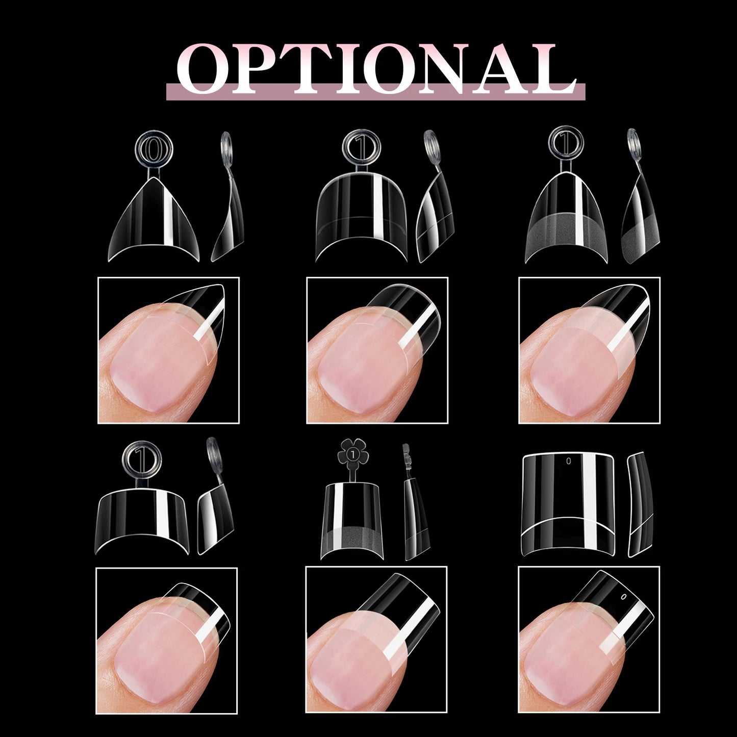 600pcs Ultra Short French False Nails Acrylic Nail Pieces Almond Square Traceless Half Pack Scrub False Nails Girls Beauty Tools