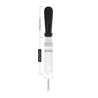 1Pc Cake Offset Spatula Stainless Steel Icing Spatula with PP Plastic Handle Cake Decorating Frosting Spatula