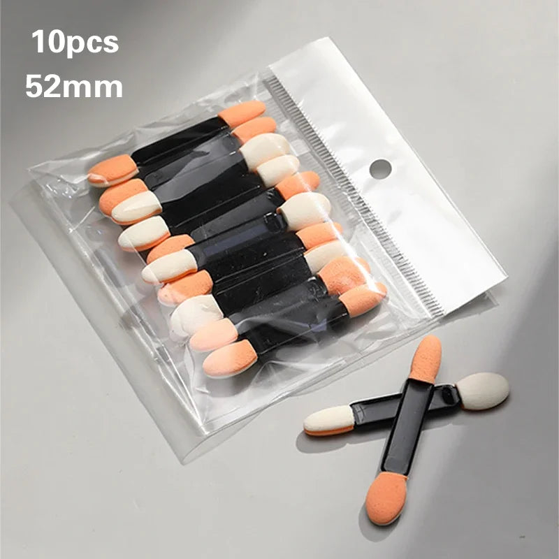 10/100Pcs Small Portable Eyeshadow Applicators In Bulk Double Sponge Eye Shadow Brush Makeup Tools Double-headed Eyeshadow Brush