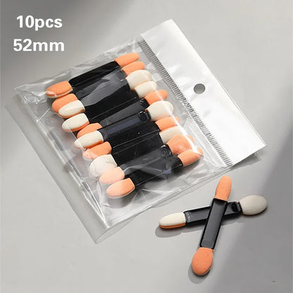 10/100Pcs Small Portable Eyeshadow Applicators In Bulk Double Sponge Eye Shadow Brush Makeup Tools Double-headed Eyeshadow Brush
