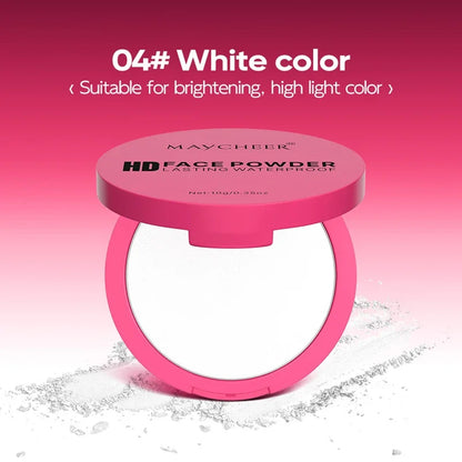 6 Color Natural Matte Pressed Powder Oil Control Brighten Whitening Face Base Foundation Compact Concealer Makeup Cosmetics