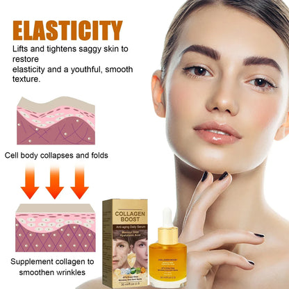 30ml Facial Collagen Serum Whitening Moisturising Fade Fine Lines Anti Wrinkle Anti Ageing Rejuvenate Your Face Cosmetics