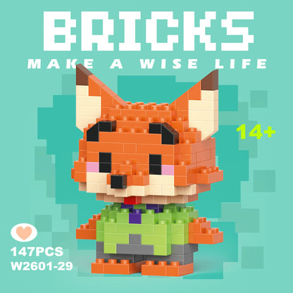 Disney 108 style Stitch LinaBell StellaLou Building Blocks Princess Cartoon Figrues Bricks Children's Assembly Toys Model Gift