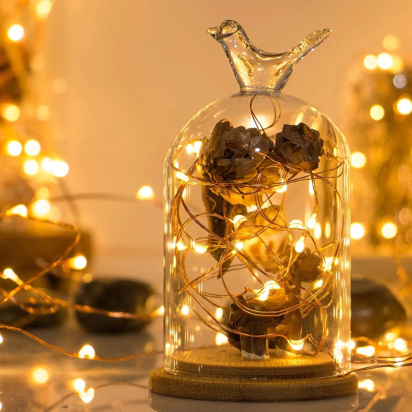 LED Fairy String Light 2M 20LED Battery Operated Copper Wire Warm White for Christmas Wedding Party Decor Indoor OutdoorLighting
