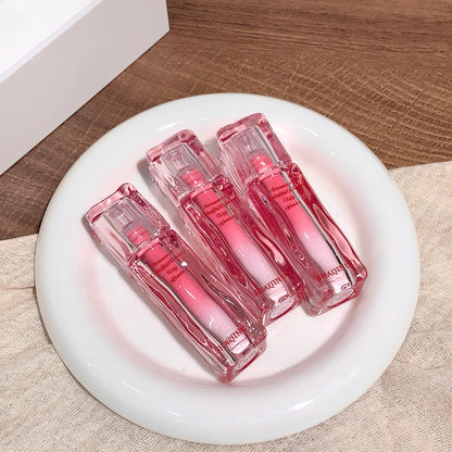 SHAQINUO Streamer Colorful Water Gloss Lip Glaze Mirror Water Gloss Moisturizing Lip Plumping Color Whitening
