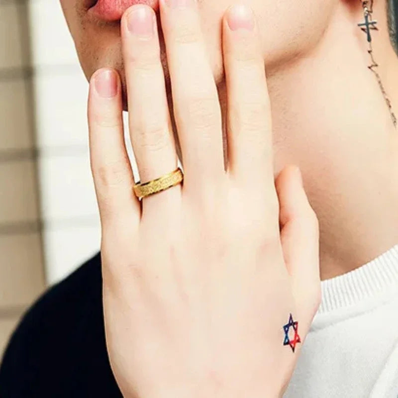 Light Luxury Feeling Titanium Steel Frosted Ring Feminine Temperament Minority Does Not Fade Ring Hand Jewelry Gift Creative