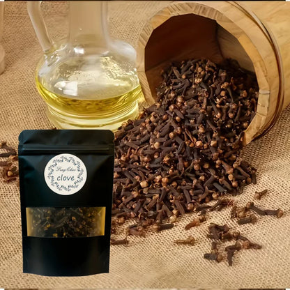 30G/50G/100G High-Quality Large Red Clove Buds, Packed in High-Sealing Black Kraft Bags, Natural Aromatherapy Ingredients, Long-Lasting Fragrance, Deodorizes and Freshens the Air | Purifies the Air in the Bedroom | Improves C