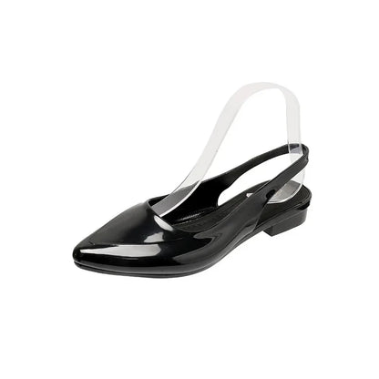 Women's Crystal Slip-On Slippers Summer Fashionable Versatile Home Wear Anti-Slip Lightweight PVC Material Hollow out Design