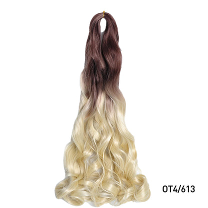 Loose Wave Spiral Curl Braids Synthetic Hair French Curls Braiding Hair Extensions High Temperature Ombre Pre Stretched Hair