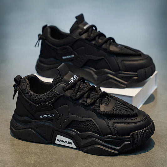 Breathable men's sports shoes, road running shoes, suitable for all seasons, outdoor hiking men's shoes. Thick-soled shoes, dail