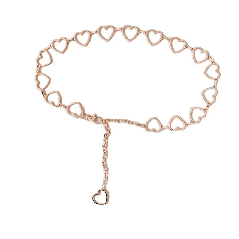 105cm Waistband Pants Classic Waist Chain Love Heart Hollow Girdle For Women Hip Hop Style Fashion Fine Waist Belts Trendy