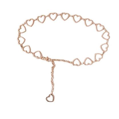 105cm Waistband Pants Classic Waist Chain Love Heart Hollow Girdle For Women Hip Hop Style Fashion Fine Waist Belts Trendy