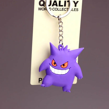 Pokemon Keychain Pikachu Anime Action Figure Toy Kawaii Cartoon Fashion Charmander Psyduck Doll Keyring Car Bag Pendant Kid Gift