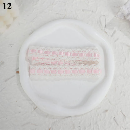 10Pcs Sweet Plush DIY Photocard Holder Handmade Material Korean Idol Photo Card Holder Lace Strips Cute Cartoon Ears Accessories
