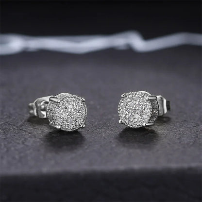 2026 Dainty Small Round CZ Stud Earrings for Women Simple and Elegant Daily Wear Ear Piercing Accessories Statement Jewelry