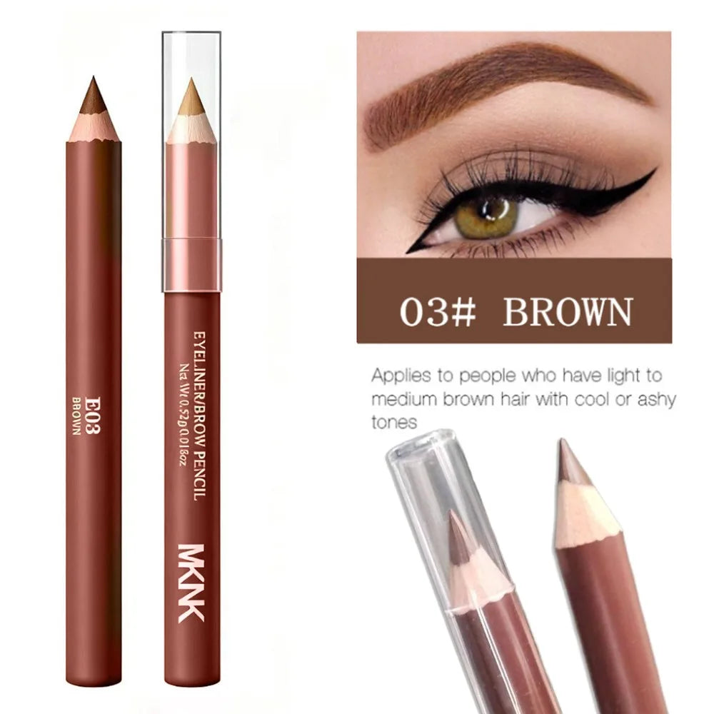 Professional Multi-Function Wooden Makeup Pencil Waterproof For Eyebrows & Eyeliner  All-in-One Precision Tip Long Wear Cosmetic
