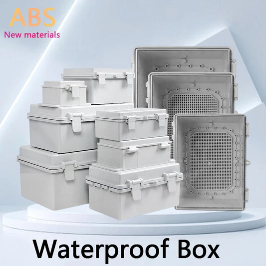 IP66 ABS plastic PC enclosure with hinge latch lock outdoor distribution box waterproof electrical junction box instrument box