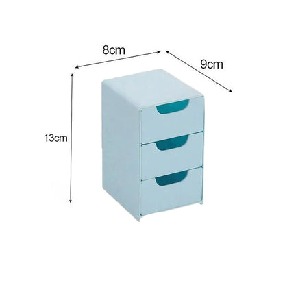 3-Tier Cosmetic Storage Box Organizer With Drawers Multifunctional Countertop Storage For Jewelry Office Supplies