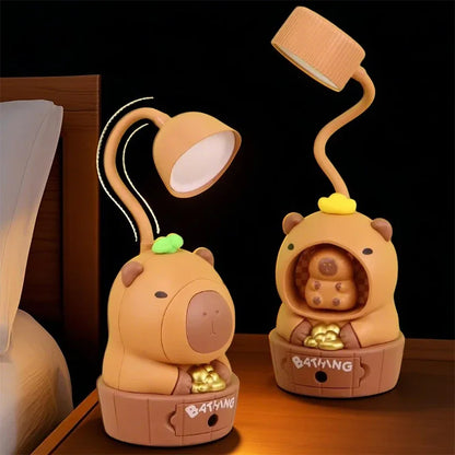 Cute Creative USB Rechargeable LED Desk Lamp Pencil Sharpener Design Eye Protection Night Light for Students Bedside Table Lamp