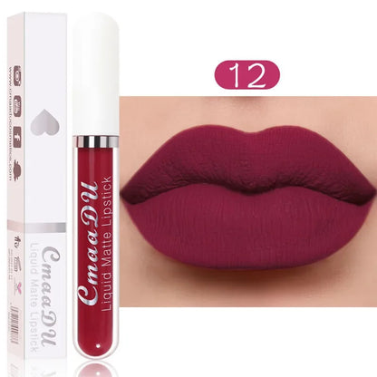 6 Colors/Set Fashion Matte Lip Gloss Sets Natural Moisturize Waterproof Lasting Velvet Sexy Red Liquid Lipstick Beauty Cosmetic