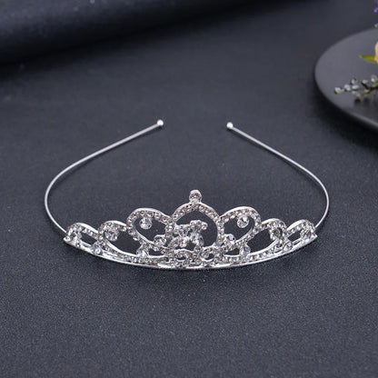 Exquisite Princess Crystal Tiara Crown Headband Children Girls Love Bride Prom Wedding Party Accessories Jewelry Gifts New