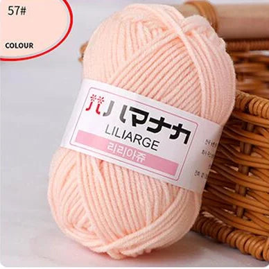 25G Milk Sweet Soft Baby Cotton Knitting Wool Thick Fiber Yarn Velvet Hand Threads for Knitting Wool Crochet Yarn for DIY Sweate