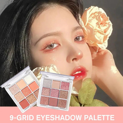 9 Colors Eyeshadow Palette Diamond Pearlescent Matte Eye Eyes Cosmetic Eye Shadow Shimmer Charming Makeup Contour W1X9