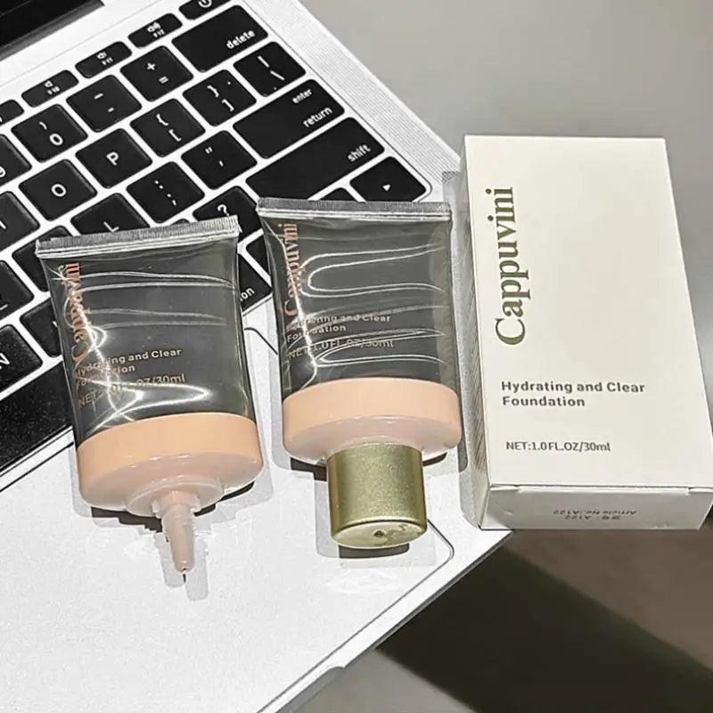 Cappuvini Hydrating Liquid Foundation Blemish Coverage With Skin-Blending Texture Radiant Lightweight Smooth Makeup BaseNew