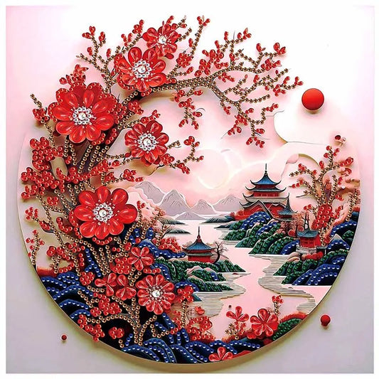 Special Shape Diamond Art Painting Kits for Adult and Beginners,DIY landscape Diamond Art Painting for Home Wall Decoration Gift