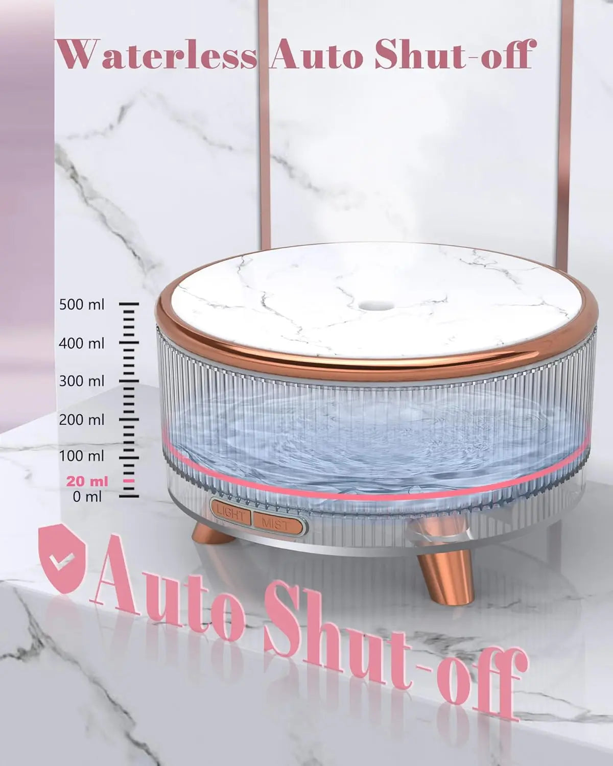 500ml Diffuser for Essential Oil Aromatherapy Diffuser 7-Colors Changing Air Humidifier Essential Oil Diffuser Machine for Home