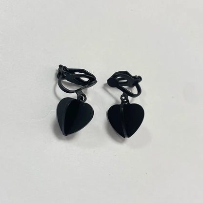 Korean Temperament Gold Color Butterfly Earrings Fashion Simple Hollow Out Geometric Clip on Earrings for Women Without Piercing