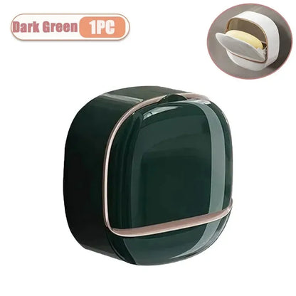 Wall Mount Soap Box No Drill Bathroom Drainage Container with Tray for Kitchen Sink Easy Clean Soap Holder Storage Organizer