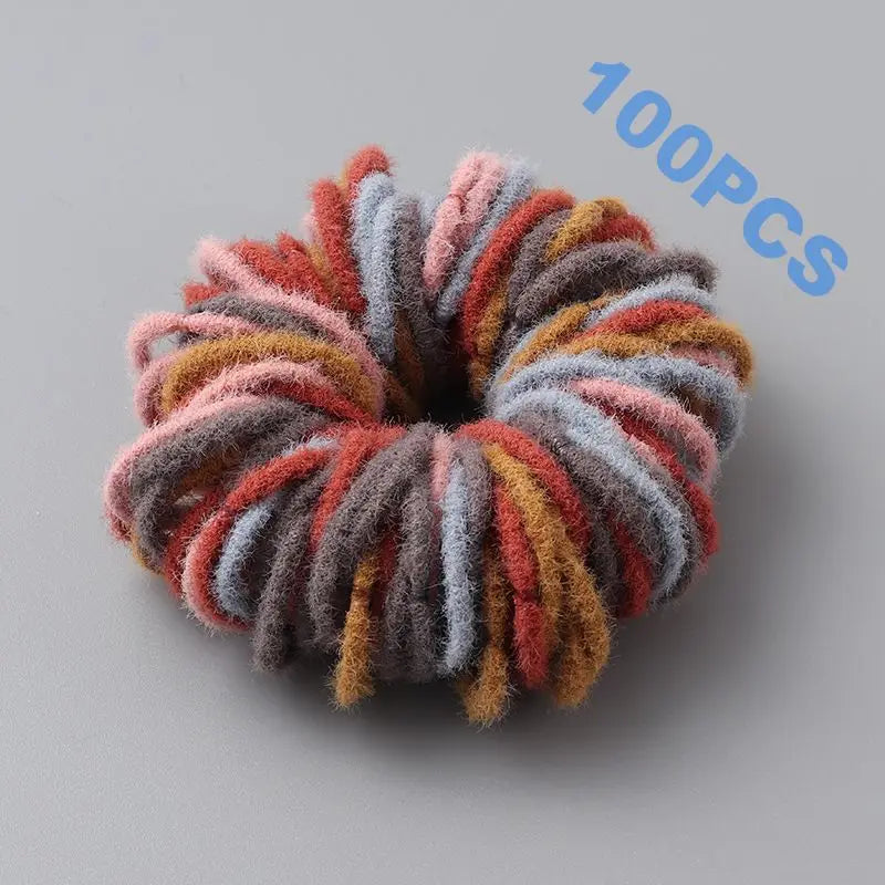 100pcs New Cute Girl Hair Bands Candy Color Elastic Rubber Band Hair Band Child Baby Headband Scrunchie Hair Tie Accessories
