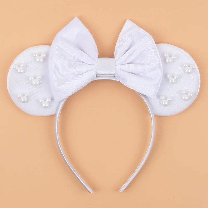New Trendy Mouse Ears Headband Mickey 3.3"Velvet For Girls Soft Bow Hairband Halloween Festival Party Trip DIY Hair Accessories