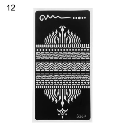2025 New Professional Henna Stencil Temporary Hand Tattoo Body Art Sticker Template Wedding Tool Flower Tattoo Stencil