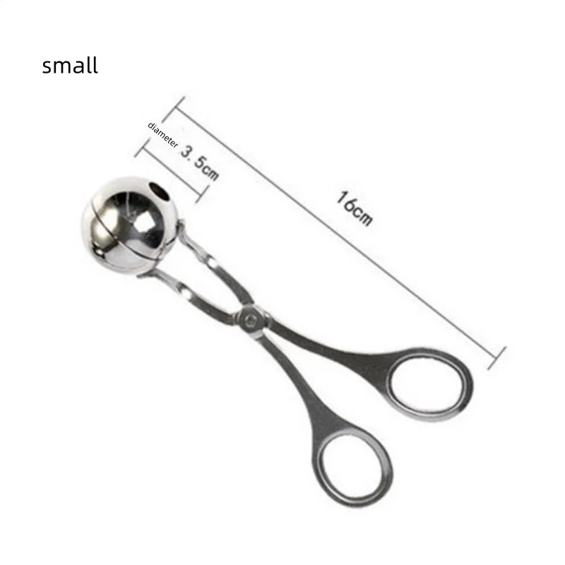 Stainless Steel Meatball Maker Fruit Rice and Vegetable Roll Mould Fried Meatball Rice-meat Dumplings Clamp Kitchen Tools
