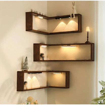 Creative 90 Degree Right Angled Wall Storage Rack Multifunctional Corner Storage Rack Suspended Living Room Home Decoration Rack