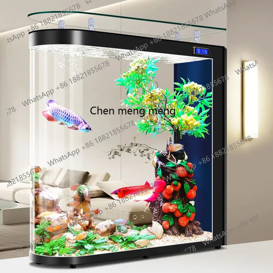 A139 Fish tank living room floor partition glass aquarium household medium and large screen self-circulation free water change