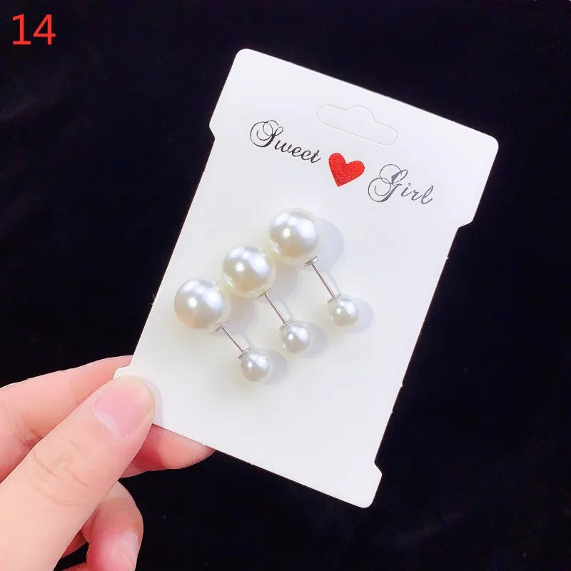 6pc Pearl Brooches Set Waist Buckle Cardigan Jeans Button Brooch Pins Women Sweater Coat Anti Fall Pearls Clothes Pin Decoration