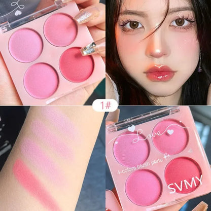 Sweet Ice Cream 4-Color Blush Brightening Peach Pink Color Transparent Natural Lightweight Blendable Face Color Face Makeup
