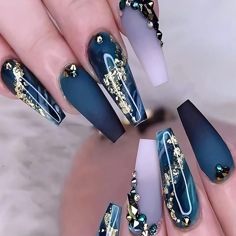 Luxury Designed Reusable Pink Nude False Nails Short Custom Acrylic Press On Nails Artificial Nails With Glue For Woman And Girl