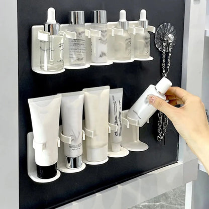 Wall Mounted Spice Jar Rack Living Room Cosmetic Storage Rack Suit For Kitchen Seasoning Product Holder Home Storage Supplies