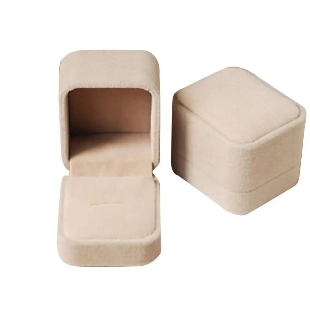 Jewelry Box Earring Ring Display Storage Organizer Square Lid Open Box Case Gift Ring Box Wedding Marry Gifts